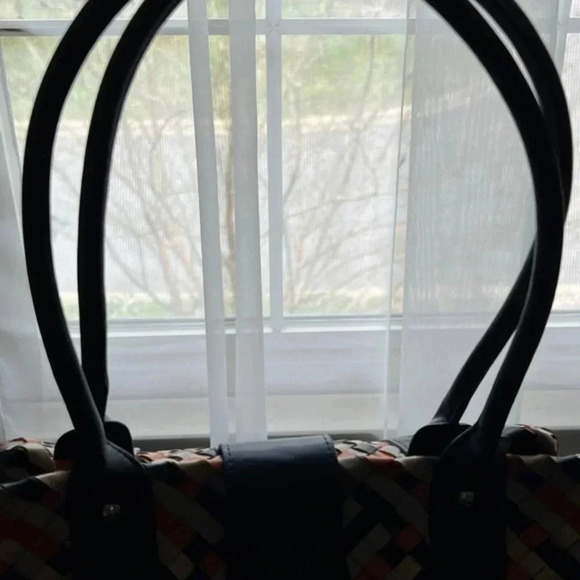 Sharif Orange and Blue leather woven Bag-BNWT - Picture 6 of 8